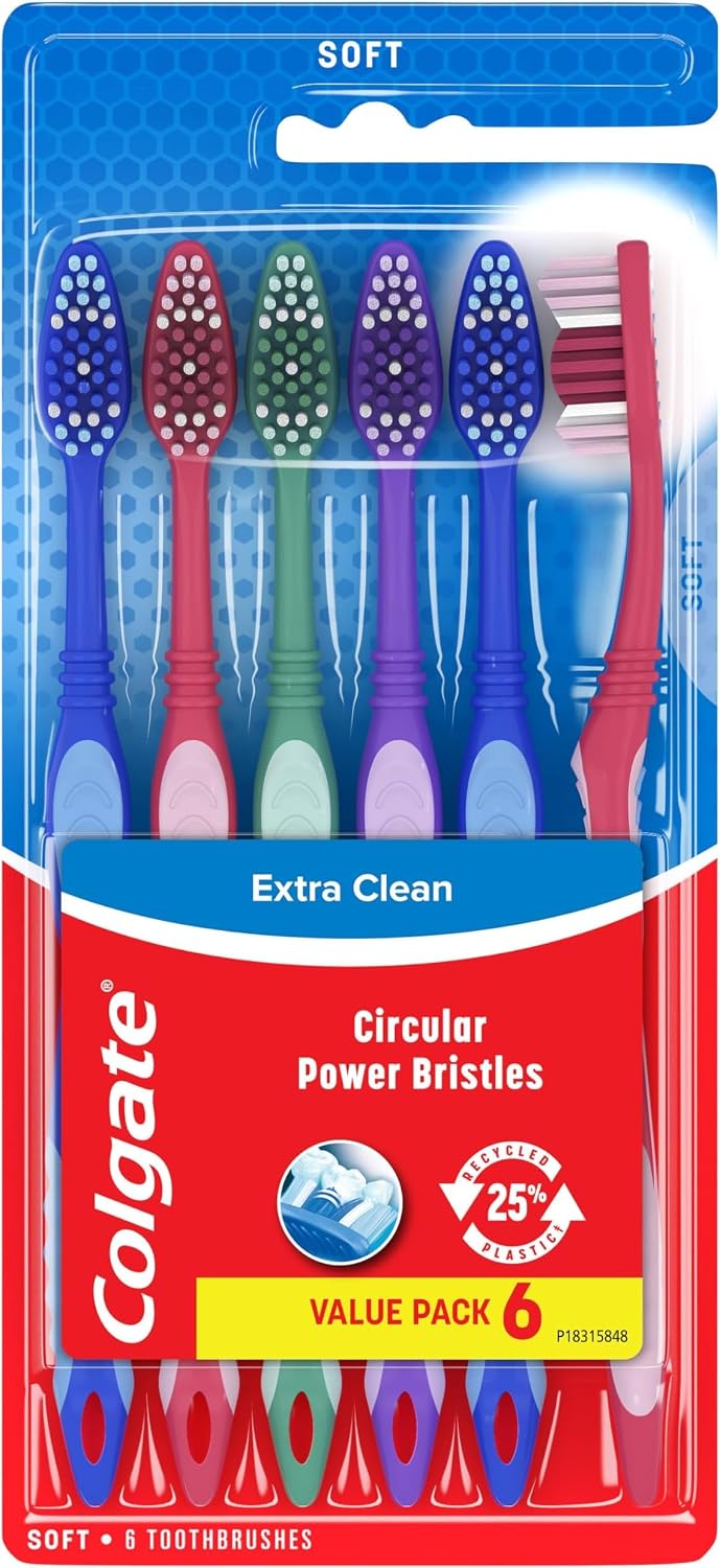 Colgate Extra Clean Medium Toothbrushes, 6 Pack - Image 10
