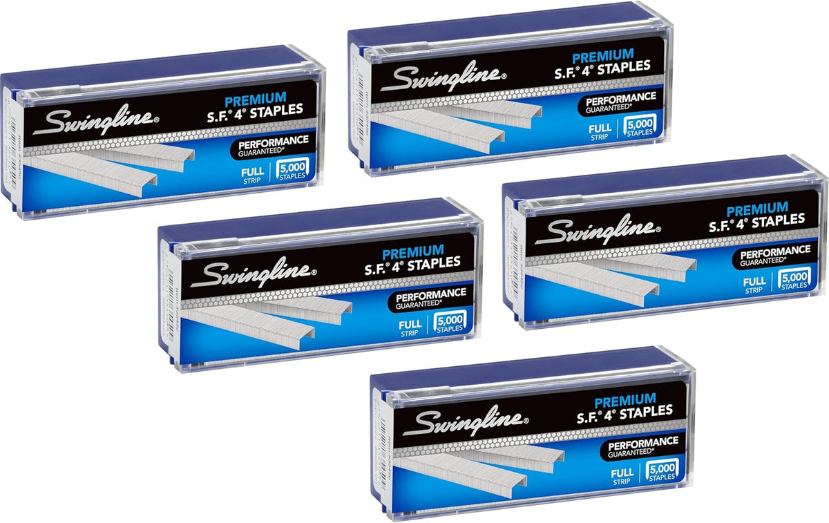 Swingline premium staples 5 pack front view office accessory