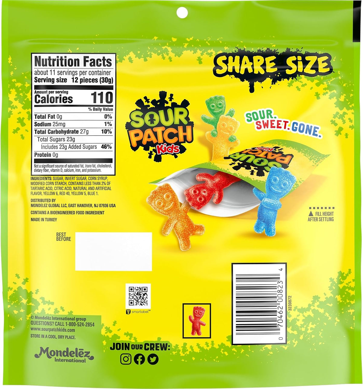 Sour Patch Kids, Soft and Chewy Gummy Candy, Share Size, 12 Ounce - Image 14