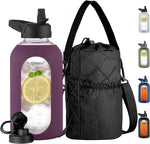 Civago borosilicate glass water bottle lifestyle view