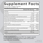 Authentic Sports Research full spectrum B vitamins container highlighting non GMO and gluten free certifications.