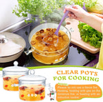 Zubebe clear glass cookware set with matching covers