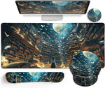 LIMKRIAN Desk Mat Pad Set, Large Mouse Pad with Wrist Rest, Stay Positive | Ergonomic Mouse Pad, Gaming Computer Keyboard Mat Wrist Support, Coaster, Home Office Desk Accessories Decor Supplies - Image 10
