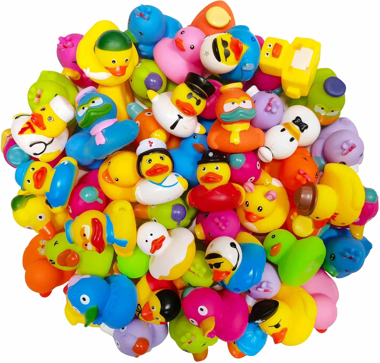Arttyma rubber ducks in bulk 30 pack front view assortment