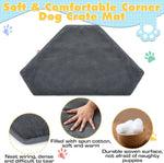 Top view of 42.5 inch corner dog bed for crates