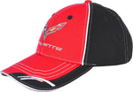 JH Design Group red and black Corvette C7 cap rear Velcro strap