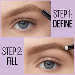 Maybelline Express Brow Soft Brown shade swatches