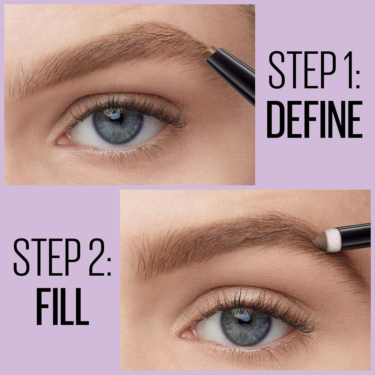 Maybelline Express Brow Soft Brown shade swatches