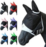 T TEKE Fine Mesh Horse Fly Mask w/Ears, UV Blocking 3D Eye Visor with Extra Fleece Cushioned Forehead, Protection from Insect Pests - Image 11