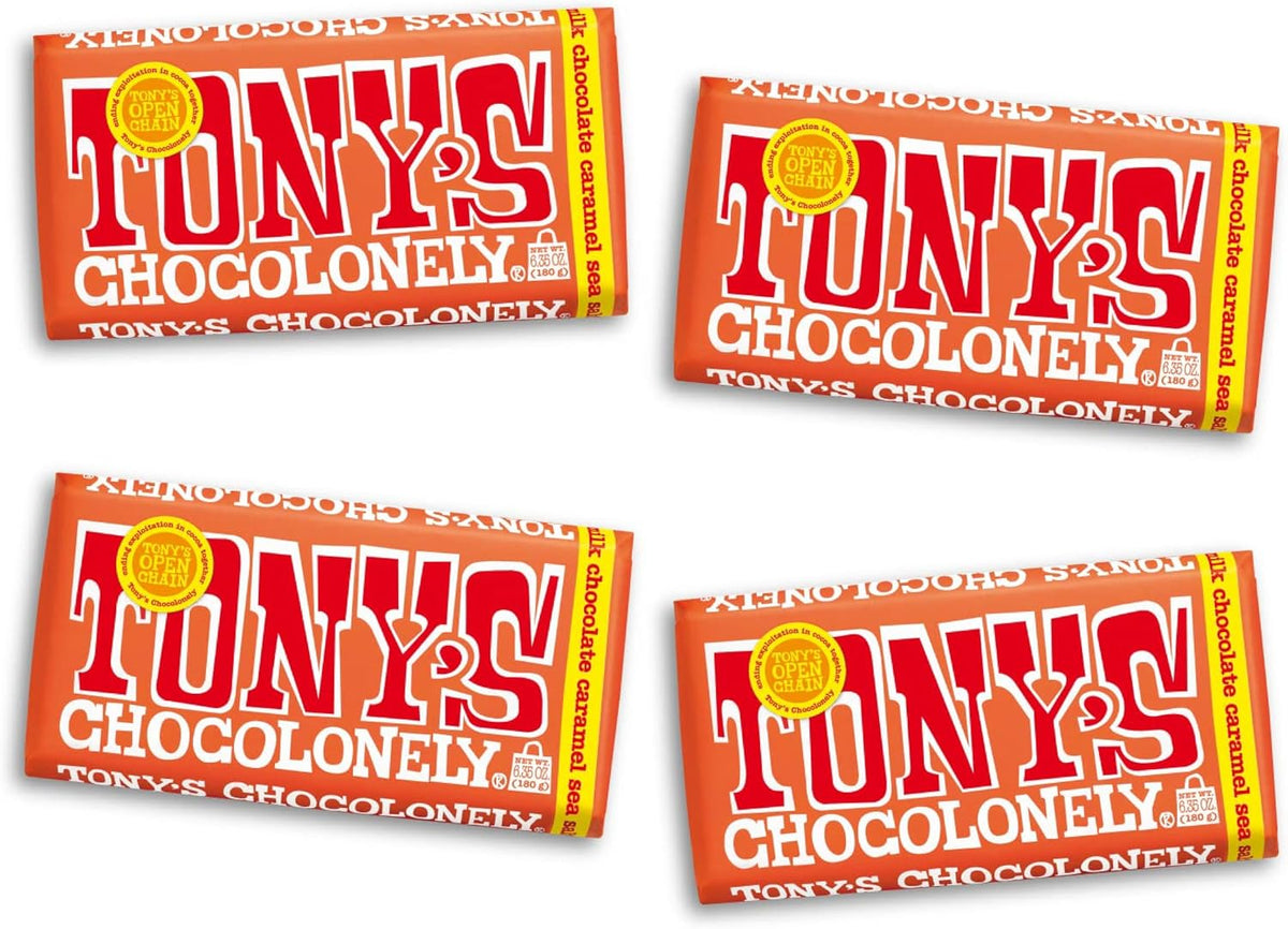 Tony's Chocolonely Belgian Milk Chocolate Candy Bar, Pure Chocolate Bars for Snacks, Party Favors, Gifts, or Gift Basket, 32% Cacao, Made From Quality Fairtrade Cocoa, 4 Bars, 6.35 Oz Each - Image 10