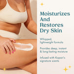 Kopari body butter jar open with cream visible