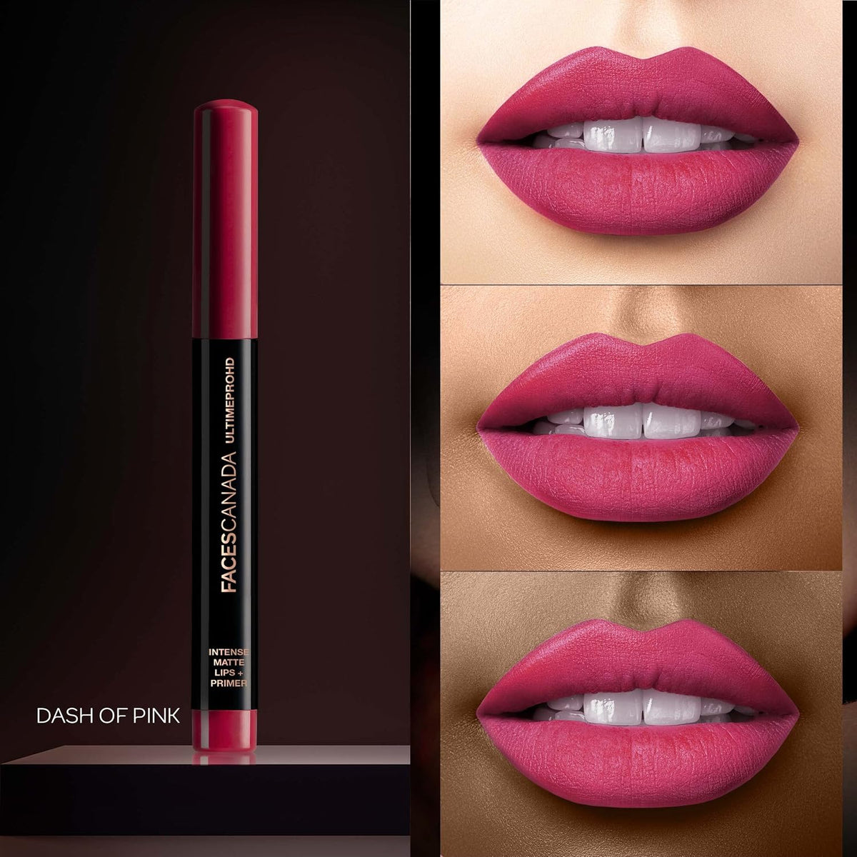 FacesCanada Dash of Pink lipstick shade swatch
