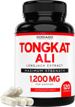 Dorado Nutrition Tongkat Ali supplement bottle label details