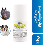 Farnam horse and dog fly repellent roller ball applicator close up details.