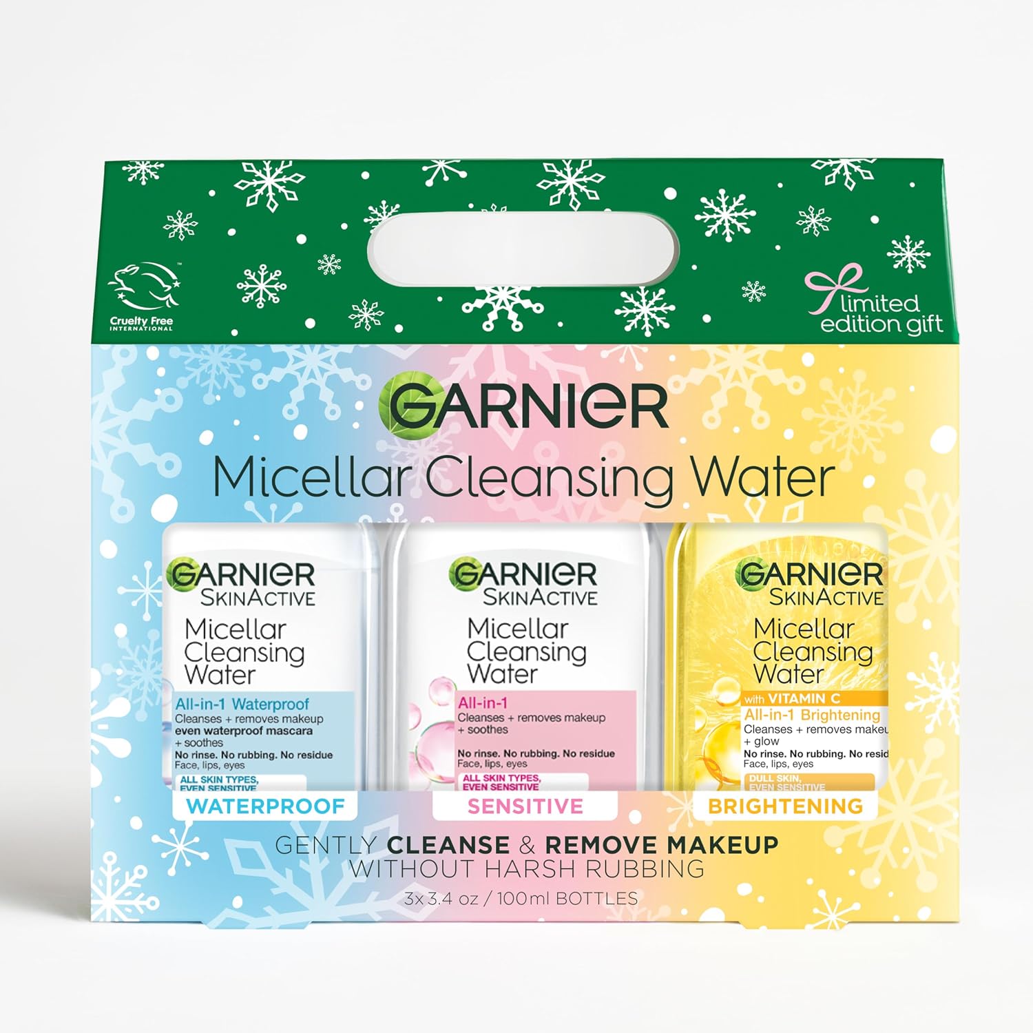 Garnier SkinActive micellar holiday skincare gift set front view