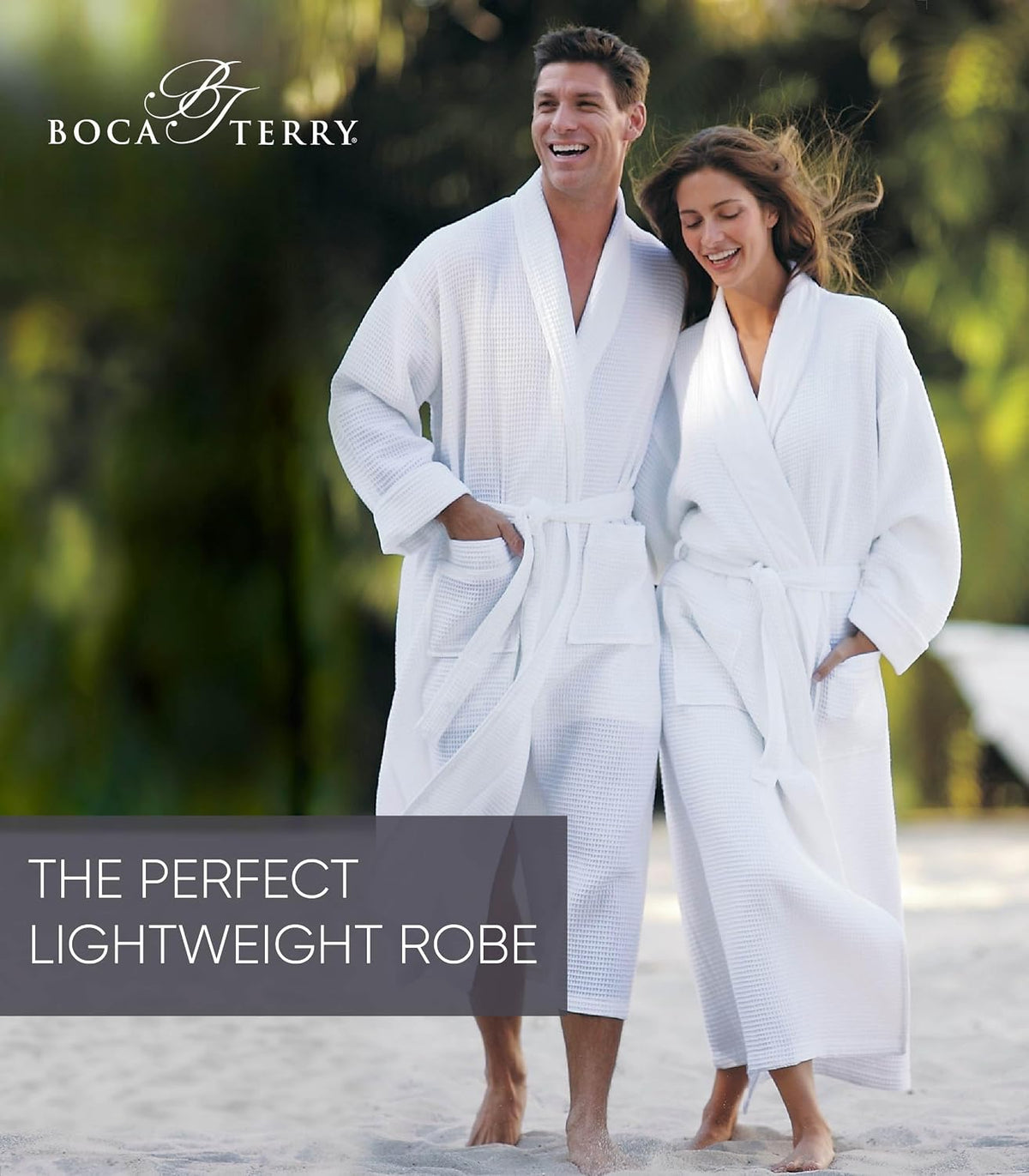 Boca Terry full length hotel bathrobe tie belt