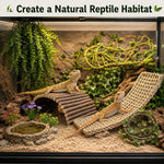 Natural seagrass reptile hammock and wooden bridge