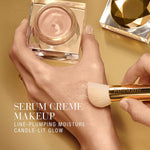 Side angle view of Estee Lauder Re-Nutriv Ultra Radiance Serum Creme Makeup jar