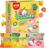 Amos Peelerz tropical candy pieces being peeled to show the unique dual texture
