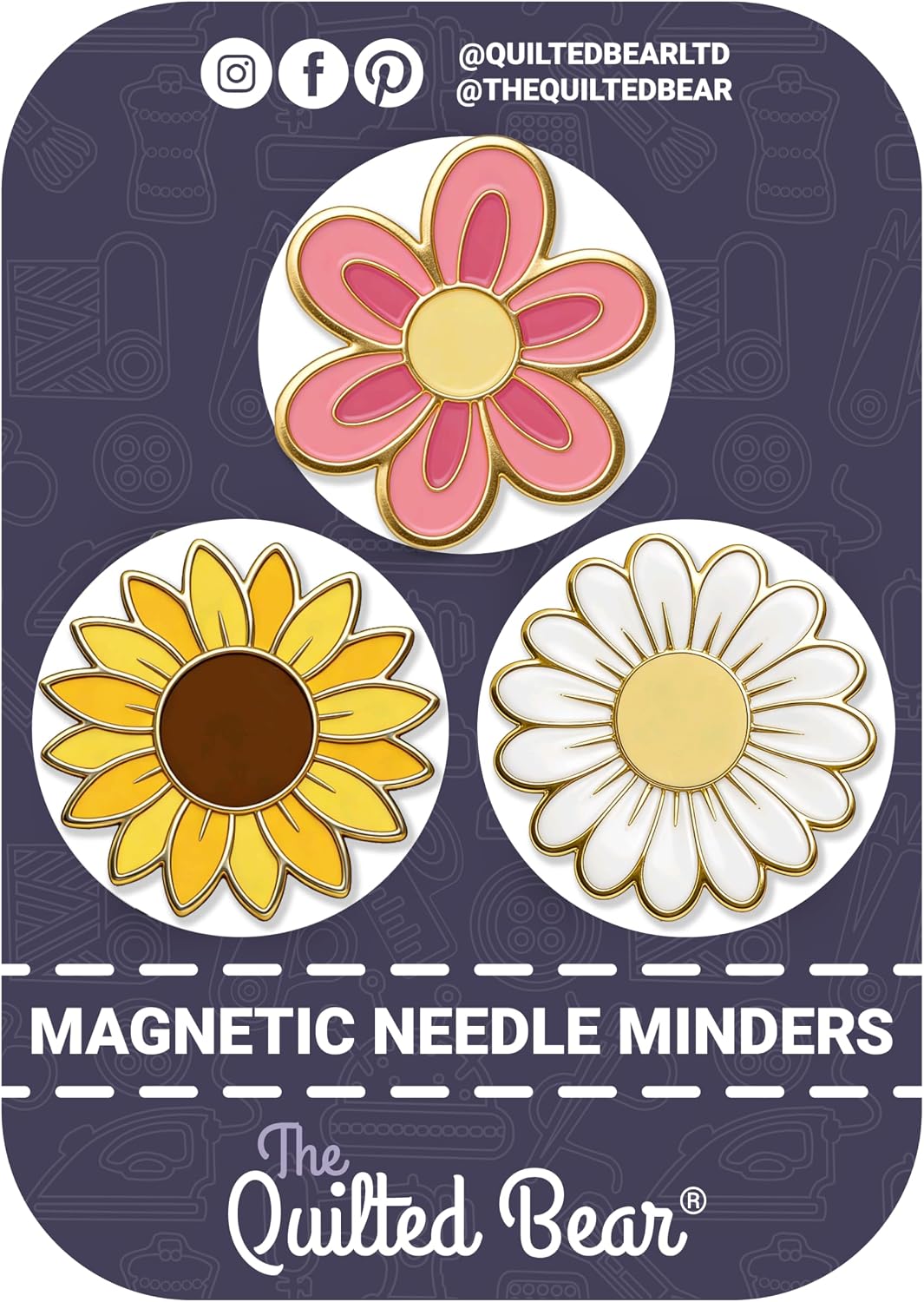 The Quilted Bear Magnetic Needle Minder, Cat | Enamel Needle Keeper for Embroidery & Cross Stitch, Secure Holder for Sewing Needles & Pins, Strong Magnet, Sewing Accessory - Image 11