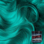 Manic Panic neon blue green hair dye texture and shade showcase