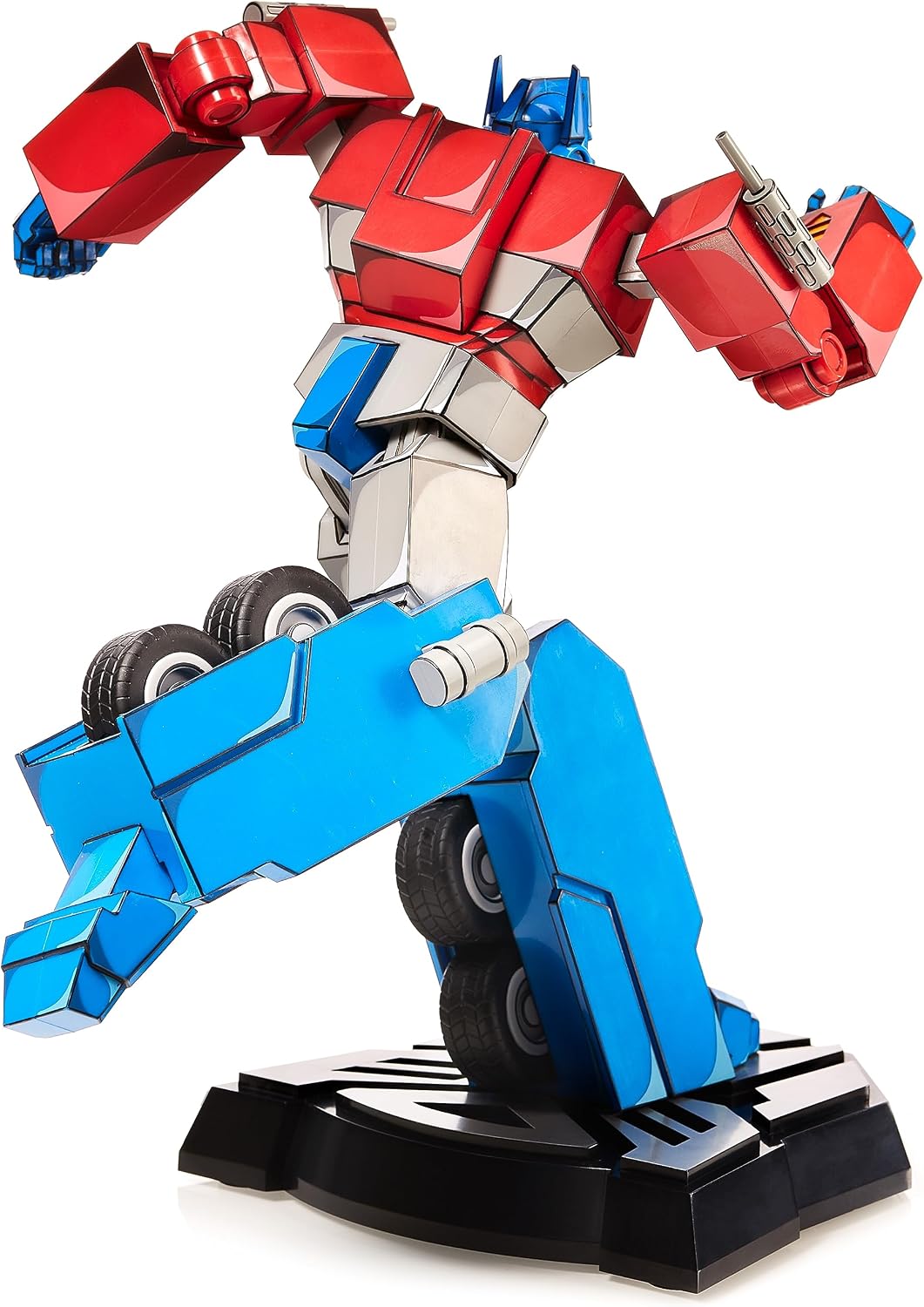 Numskull Optimus Prime statue cel-shaded paintwork close up detail