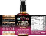 NutraHarmony Vitamin B-Complex amber glass bottle with pump top