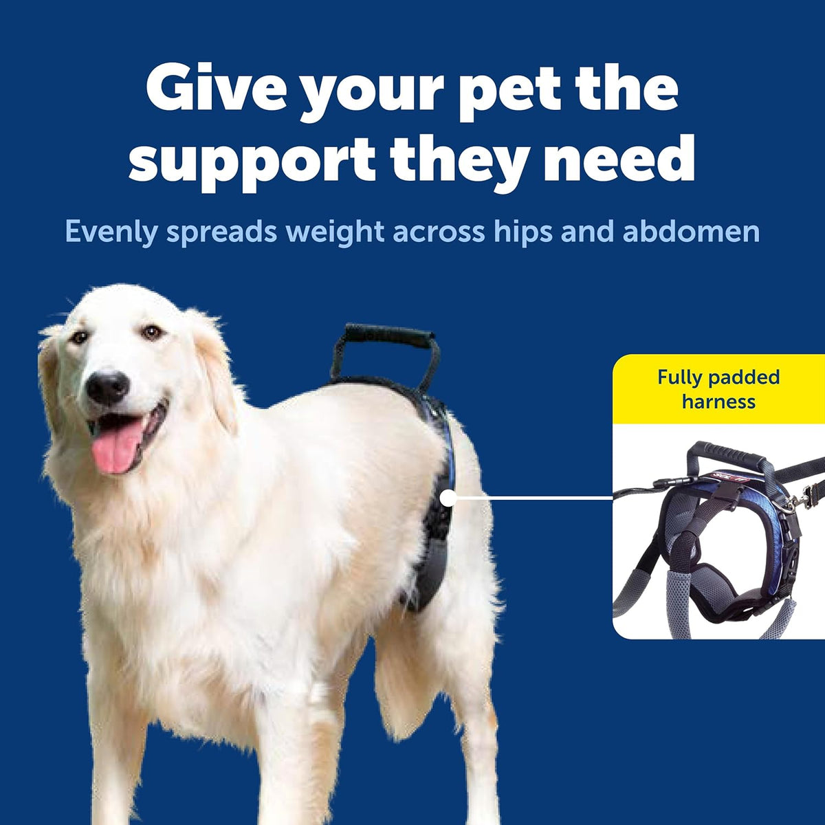 PetSafe CareLift harness showing padded leg loops
