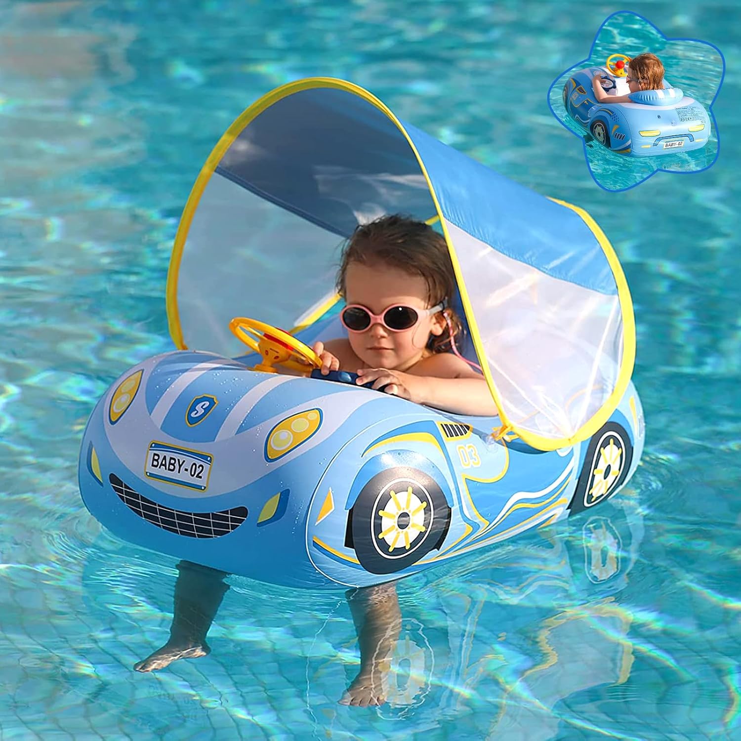 BOffer 3D Car Baby Pool Float front view