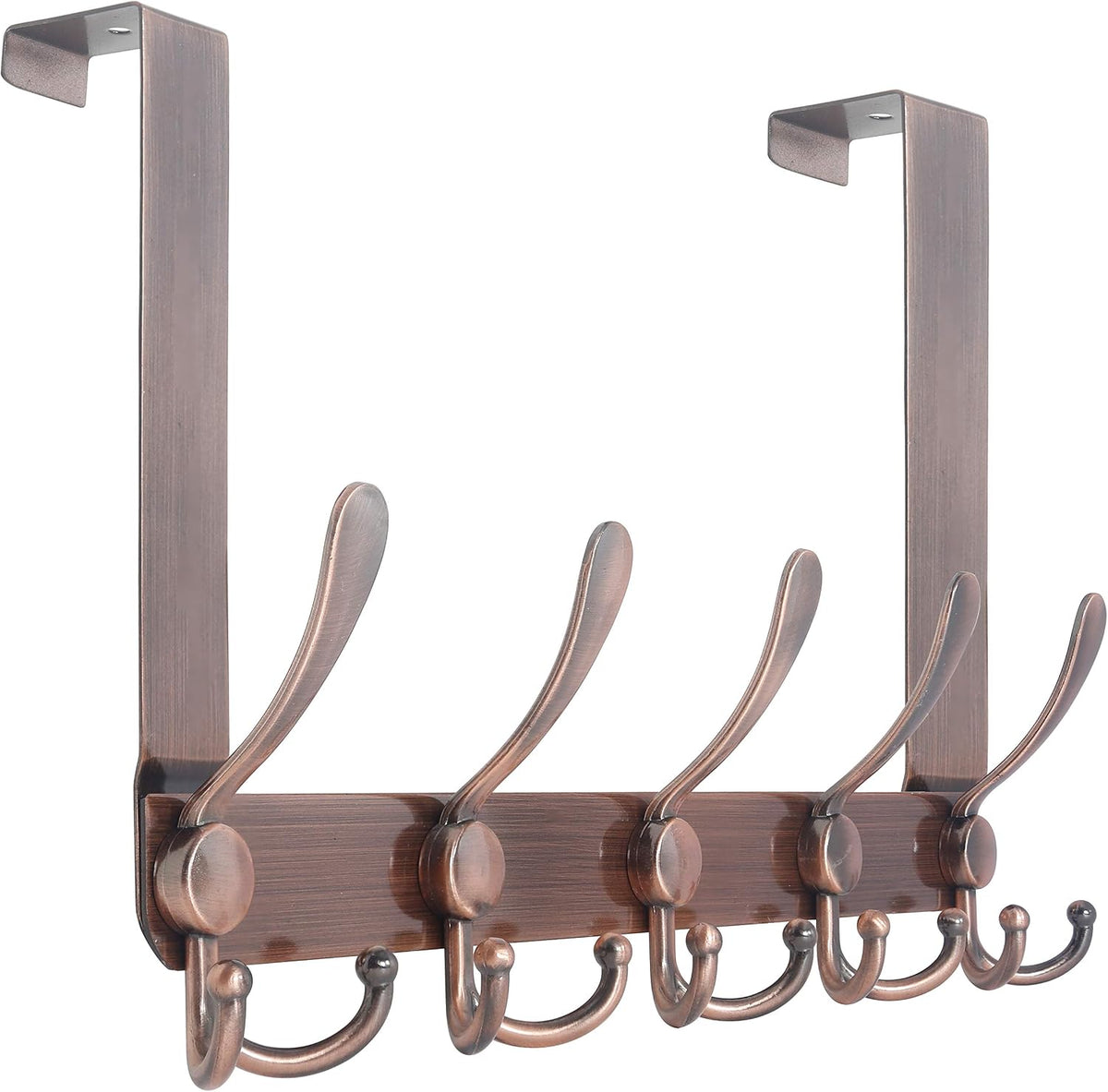 WEBI Over The Door Hook Door Hanger Hook Rack with 5 Tri Hooks for Hanging Coats, Door Towel Rack Door Coat Hanger Over Door Coat Rack for Behind Back of Bathroom,Black,2 Packs - Image 11