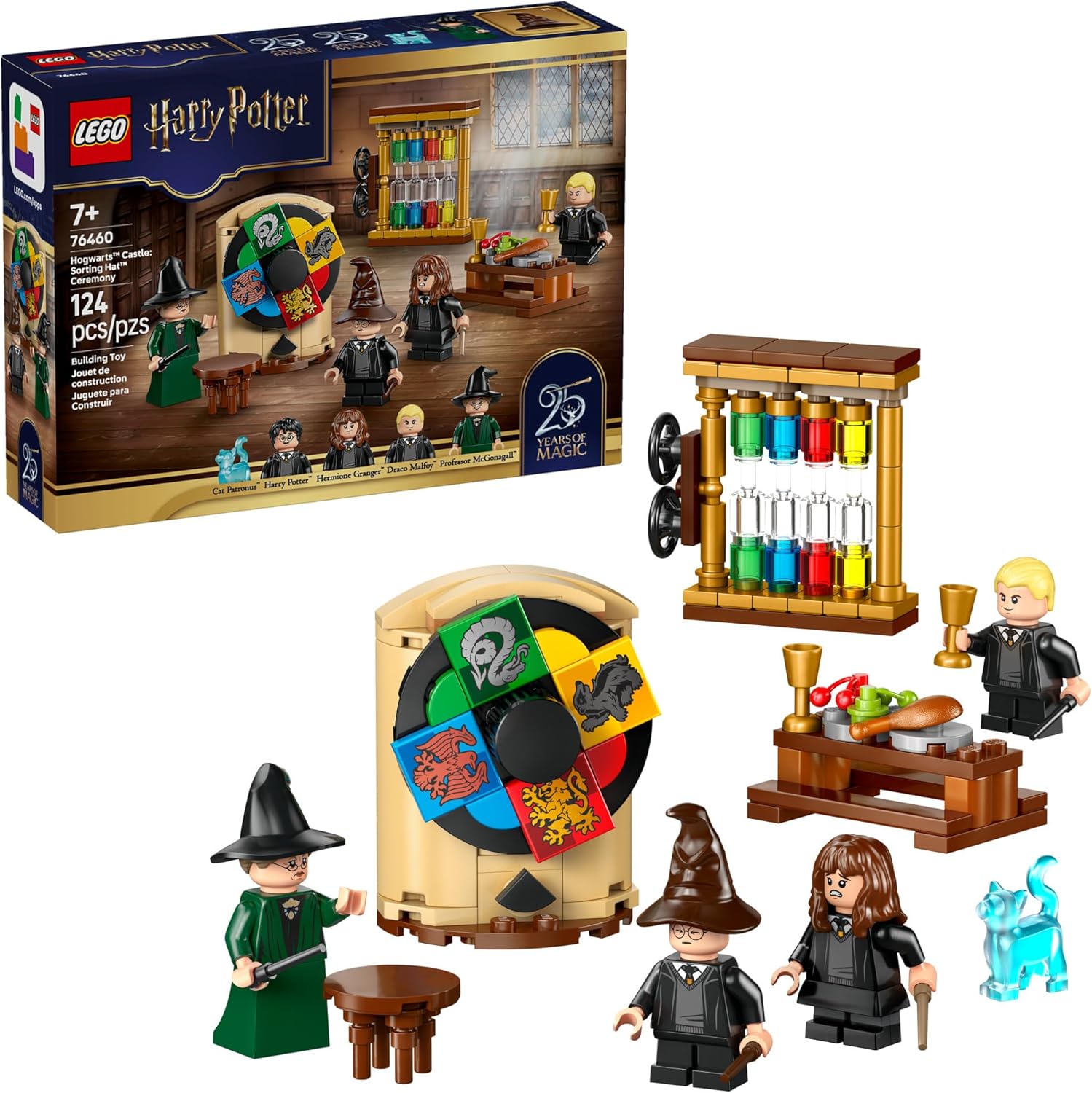 LEGO Harry Potter Hogwarts Castle Sorting Hat Ceremony set front view
