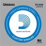 D'Addario guitar single string rolled coil