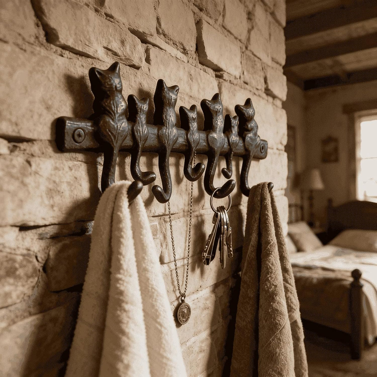 ArtHue decorative cast iron hook storage utility view