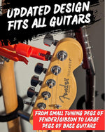 Powered By Rock guitar string winder socket close up