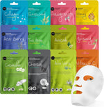 Celavi Essence Facial Sheet Face Mask Variety Set Classic Authentic Korean Moisturizing Skincare (12-Packs) - Image 1