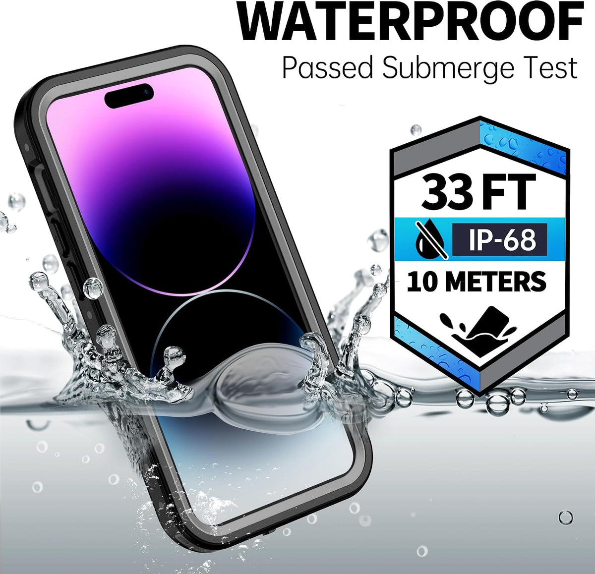 BEASTEK iPhone 14 Pro clear case back panel angle
