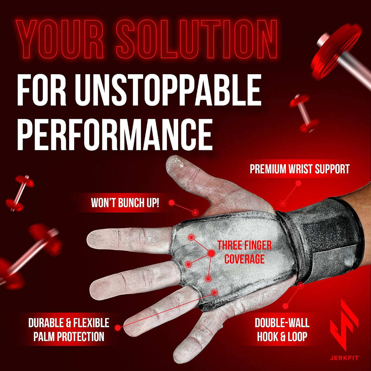 JerkFit WODies hand grips palm protector layout