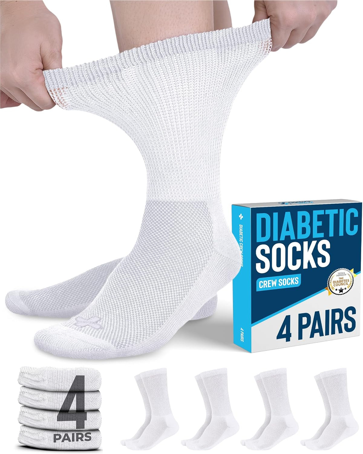 Doctor's Select(R) Diabetic Socks for Men and Women - Non-Binding Neuropathy Socks for Diabetics Men | Non Grip & Grip Socks - Image 15