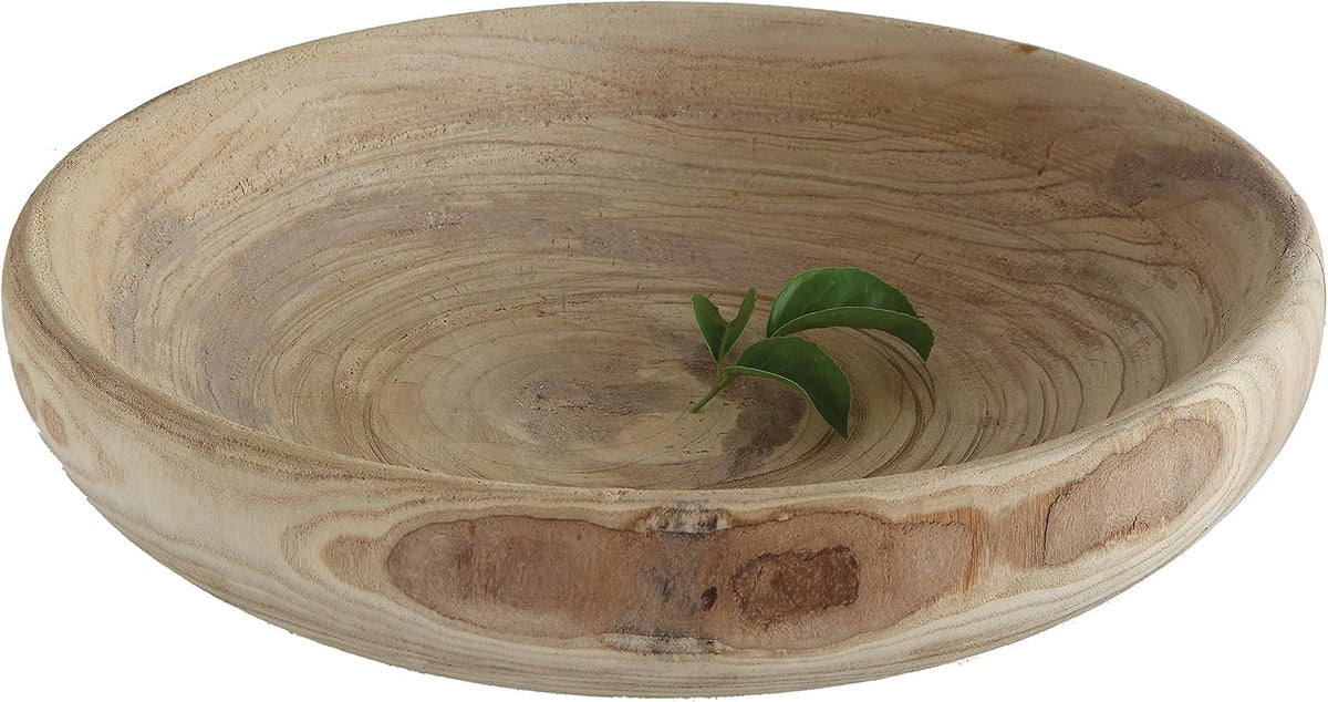 Creative Co-Op Paulownia wood bowl lifestyle display