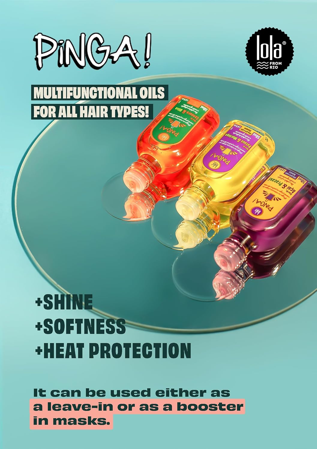 Lola Cosmetics Pinga Novo multifunctional sun protection hair oil set