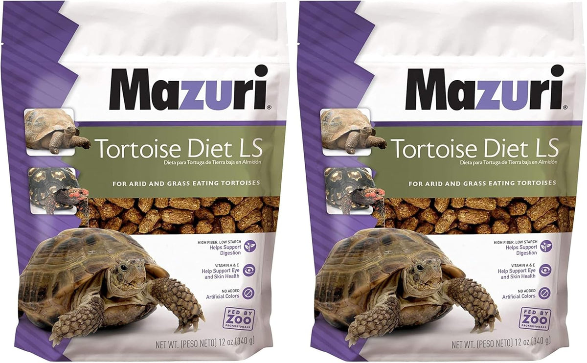 Mazuri 12 Ounce low starch tortoise diet bag close up