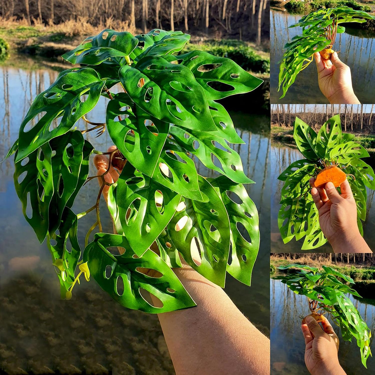 Woyrise faux foliage for amphibian and snake tanks
