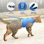 Premium step in cat walking jacket and matching training leash kit