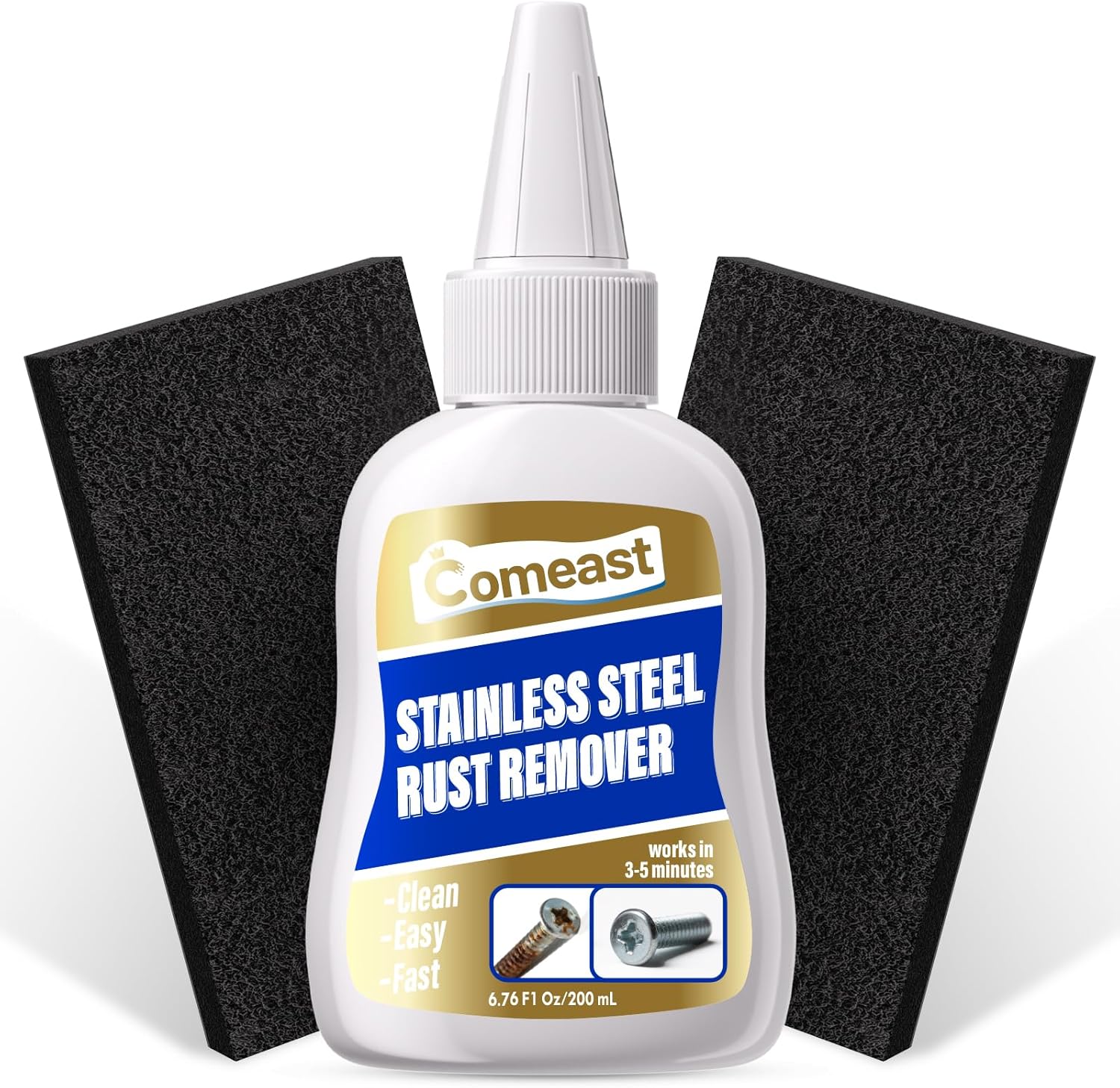 Comeast Stainless Steel Rust Remover 200 milliliters bottle front view