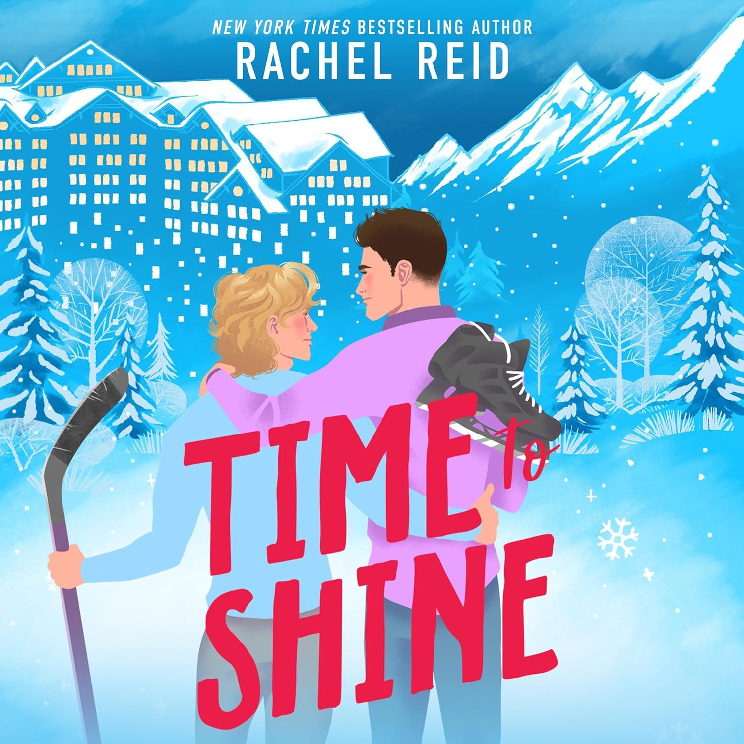 Rachel Reid Time to Shine audiobook front cover view featuring contemporary hockey romance artwork.