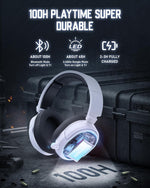 Valorise gaming headphones showing 2.4GHz USB and Type-C dongles