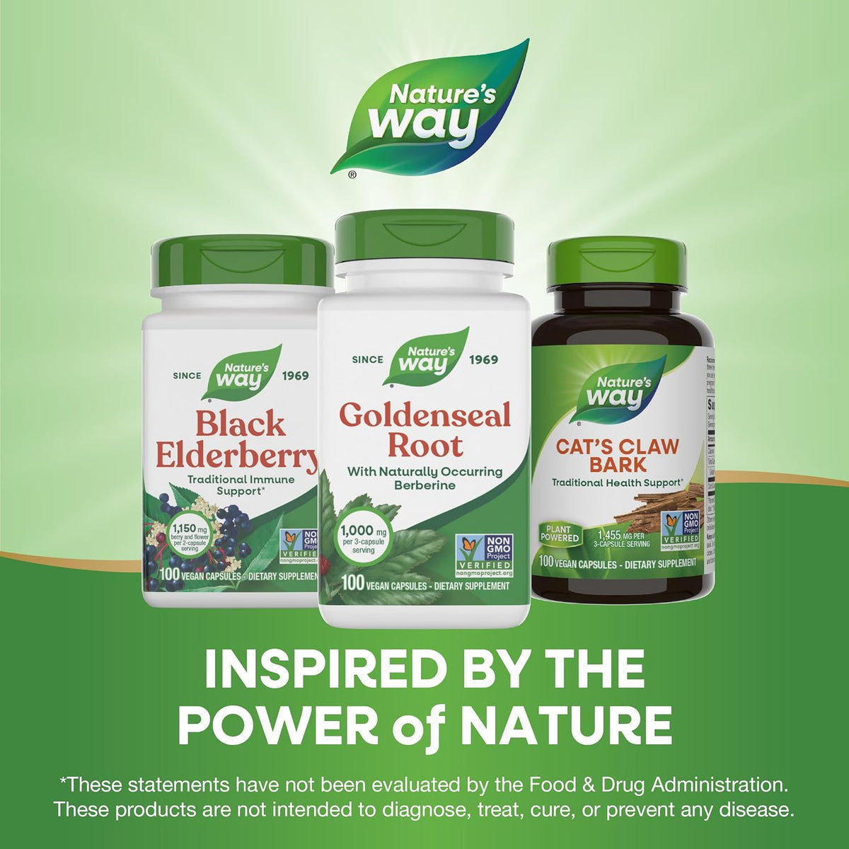 Natures Way Goldenseal Root safety seal packaging