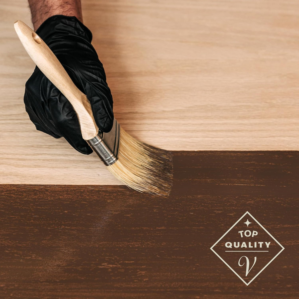 Varathane Dark Walnut stain side profile