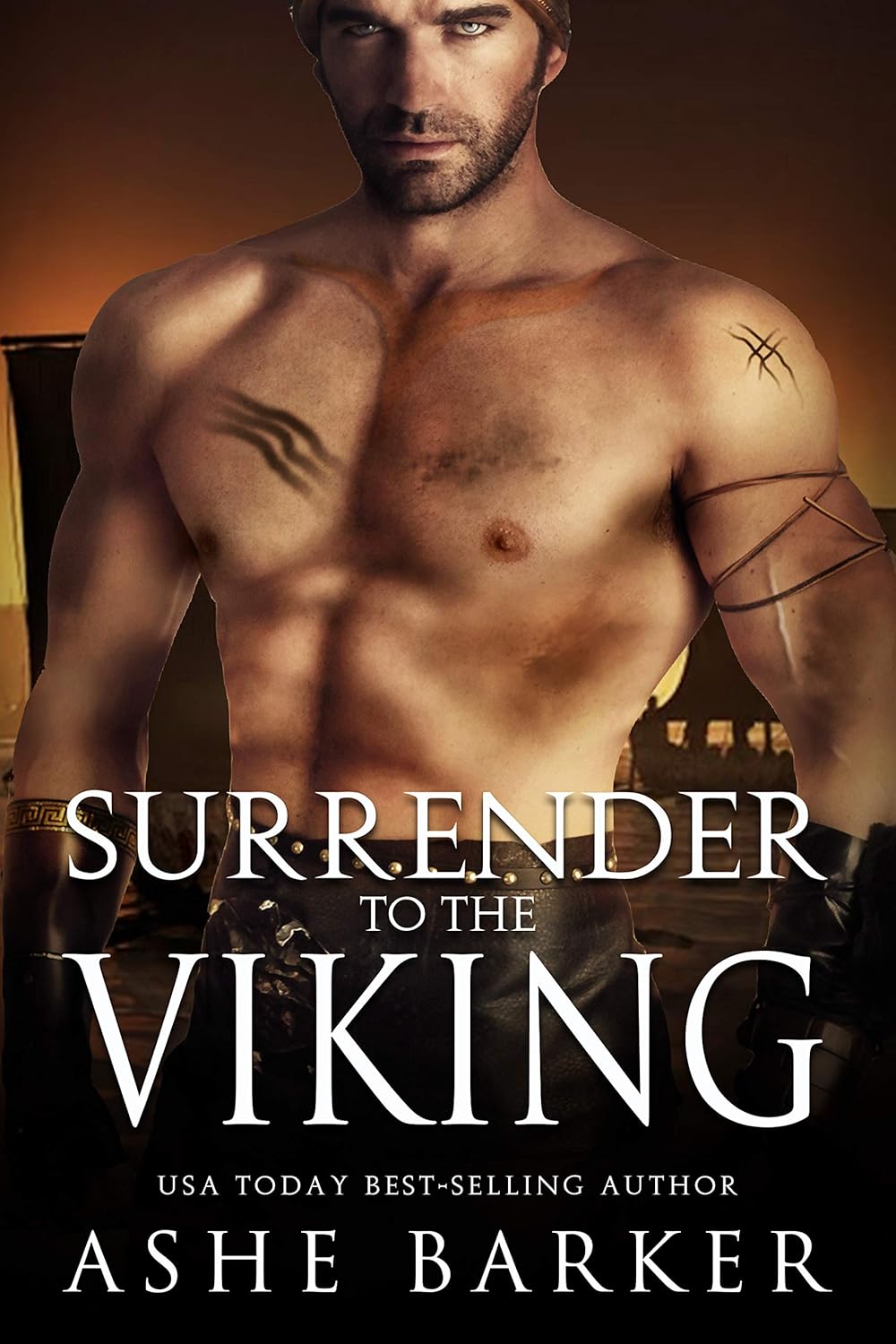 Ashe Barker Surrender to the Viking front view romance novel e-book cover