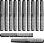 Leinuosen 12 pieces carbon fiber fine cutting comb set front view